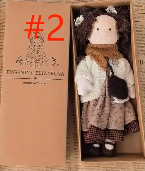 Adorable Handmade Waldorf Plush Doll Girl with Native Enamel Design ToylandEU.com Toyland EU