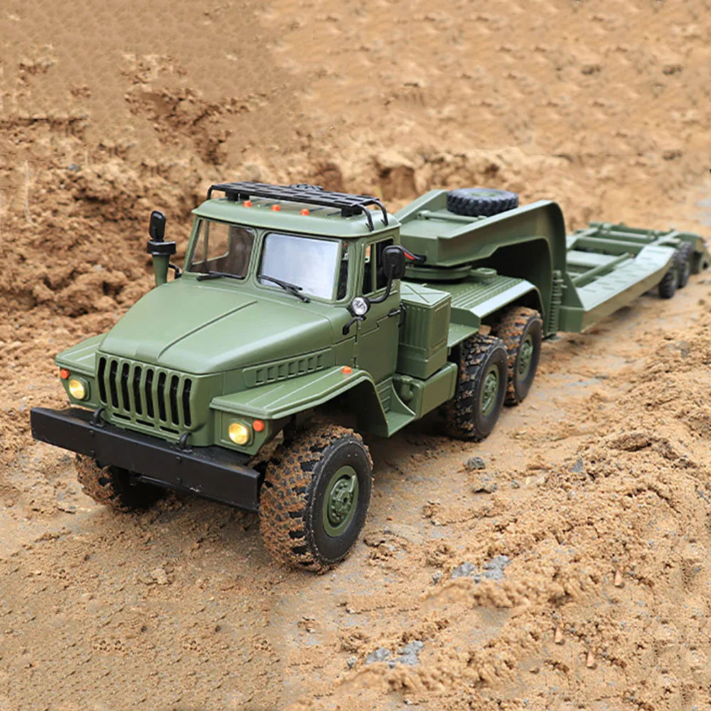 1/16 Scale WPL B36-3 6WD Military RC Truck with Trailer - Off-Road Adventure