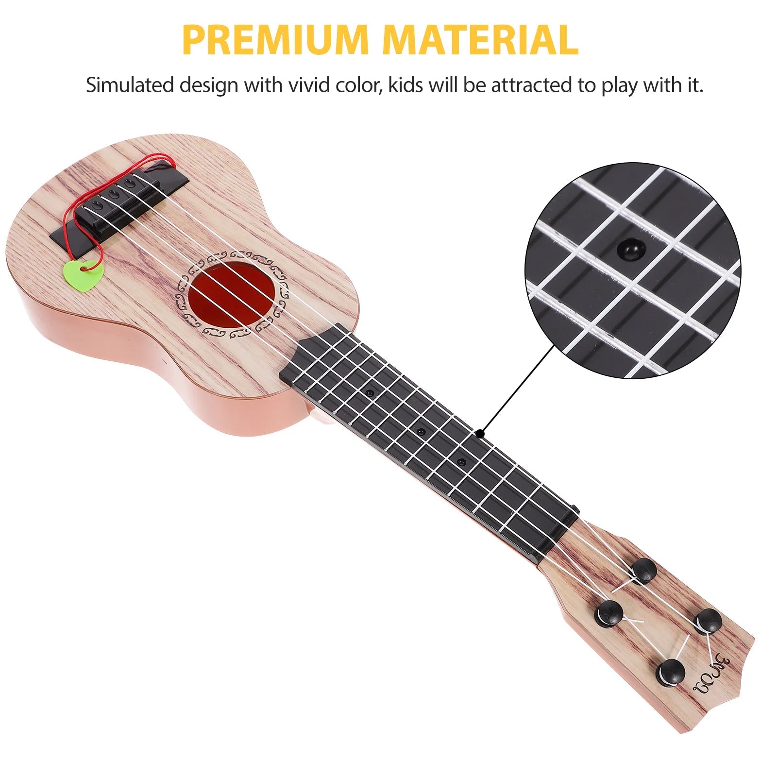 Guitar Toy Musical Instruments Electric Simulation Ukulele Kids Wood - ToylandEU