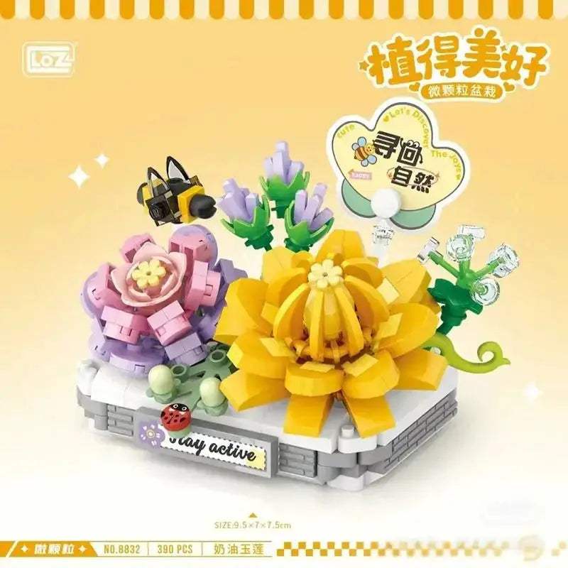 Flowers Bricks Bouquet Building Blocks Toys for Birthday Gift Room Decor Botanical Set Valentine's Day Rose Friends Kids Adults - ToylandEU