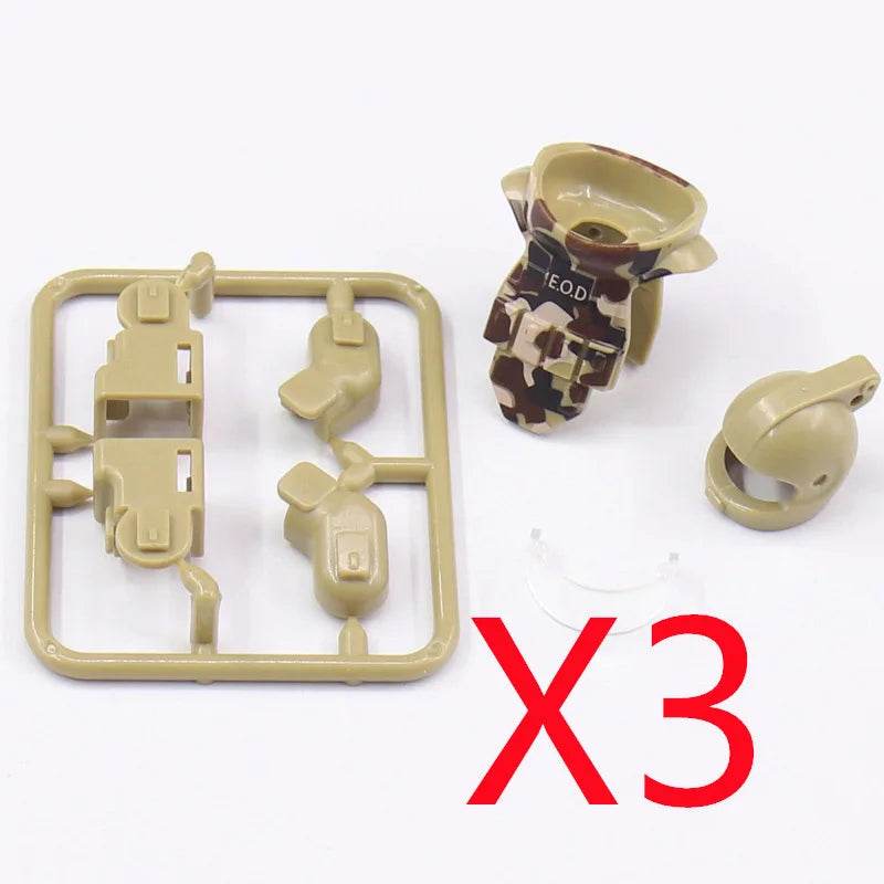 Premium Building Blocks Set Camouflage Military Equipment With Roadblock And Aircraft Parts For Kids - ToylandEU