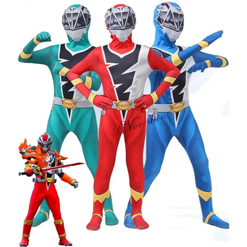 Anime-Inspired Kishiryu Sentai Ryusoulger Cosplay Costume for Adults and Kids - Jumpsuit for Halloween and Role Play