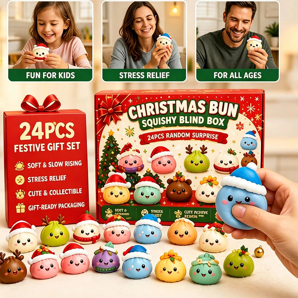 Christmas Advent Calendar | 24 Slow Rebound Squishies | Snowman Sensory Gift