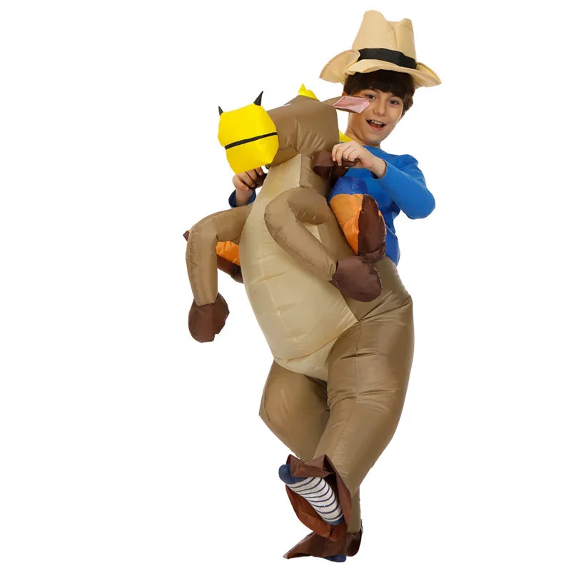 Inflatable Cowboy Horse Costume for Kids - Wild West Fun!