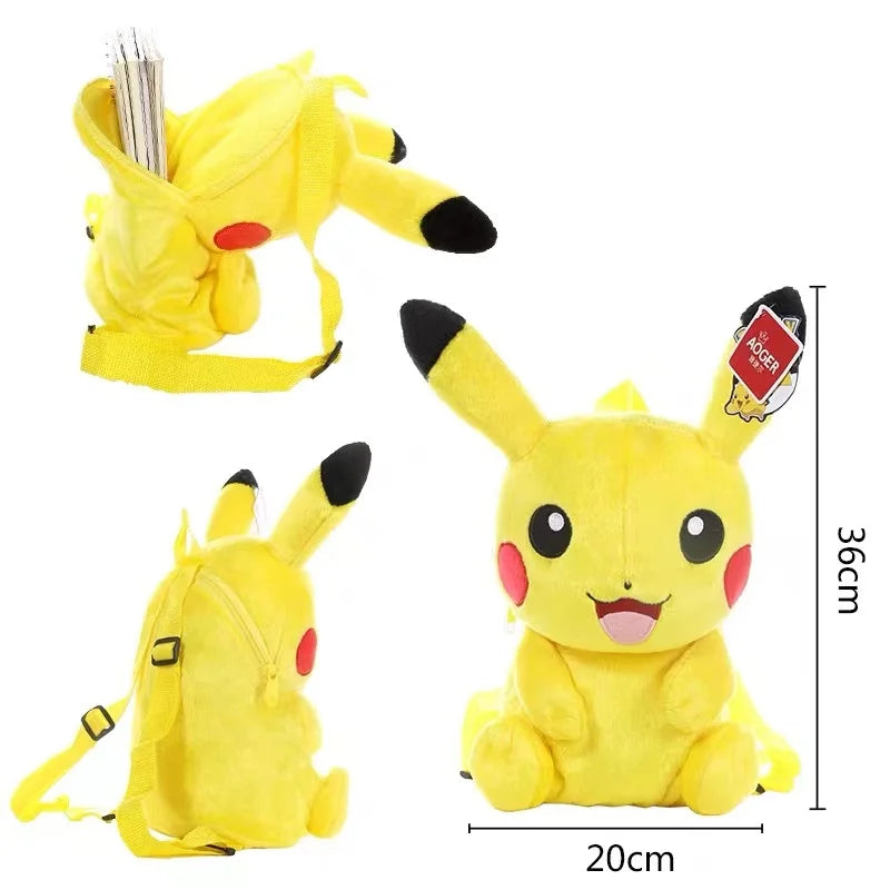 Cute Pikachu Plush Backpack - Adorable Anime Schoolbag for Fans & Kids