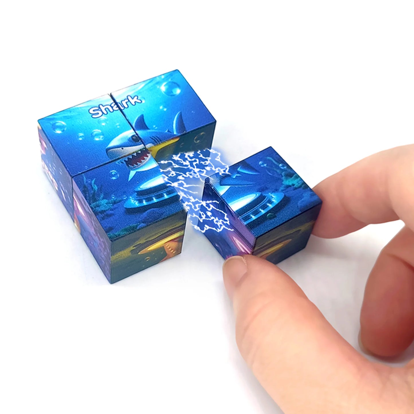 Magnetic Block Puzzle | Set Size 2Pc Or 5Pc | Block Size 2Cm | Cartoon Theme