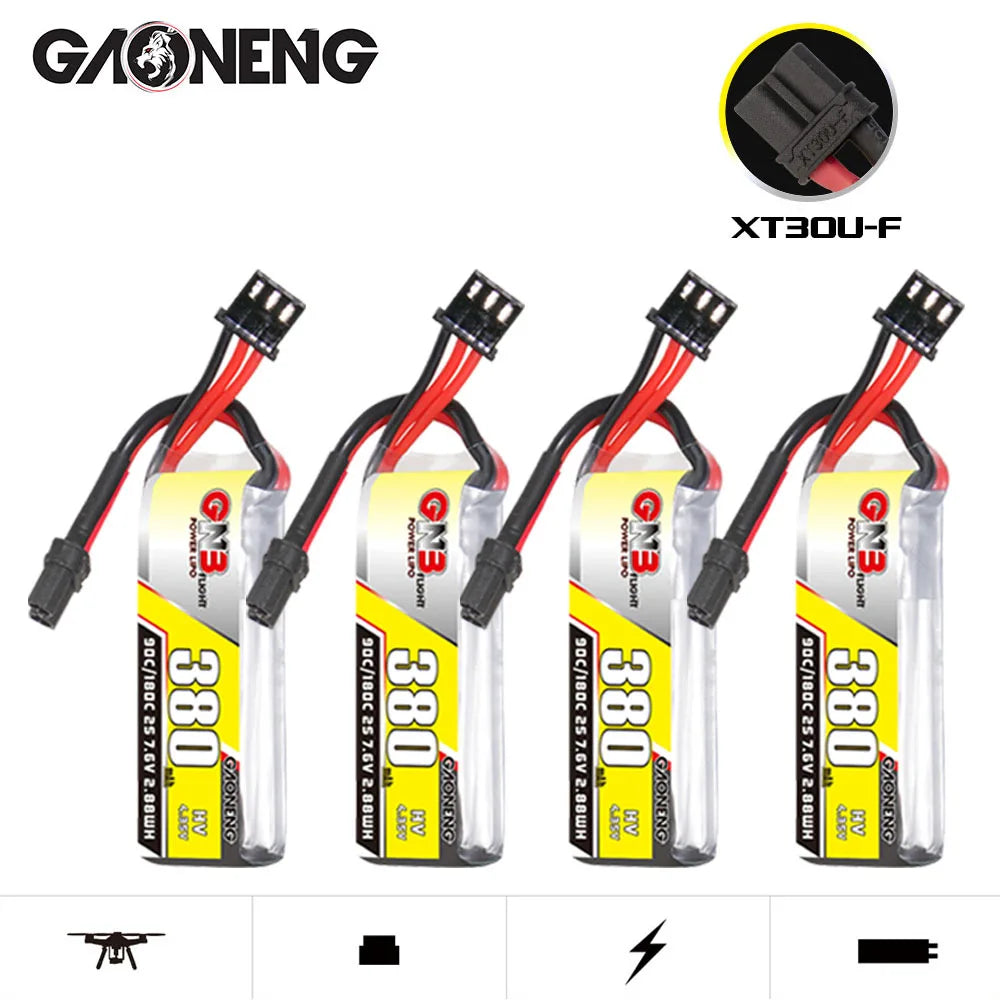 Original GNB 7.6v 380mAh 90c/180c Lipo Battery For Beta75X RC Toyland EU