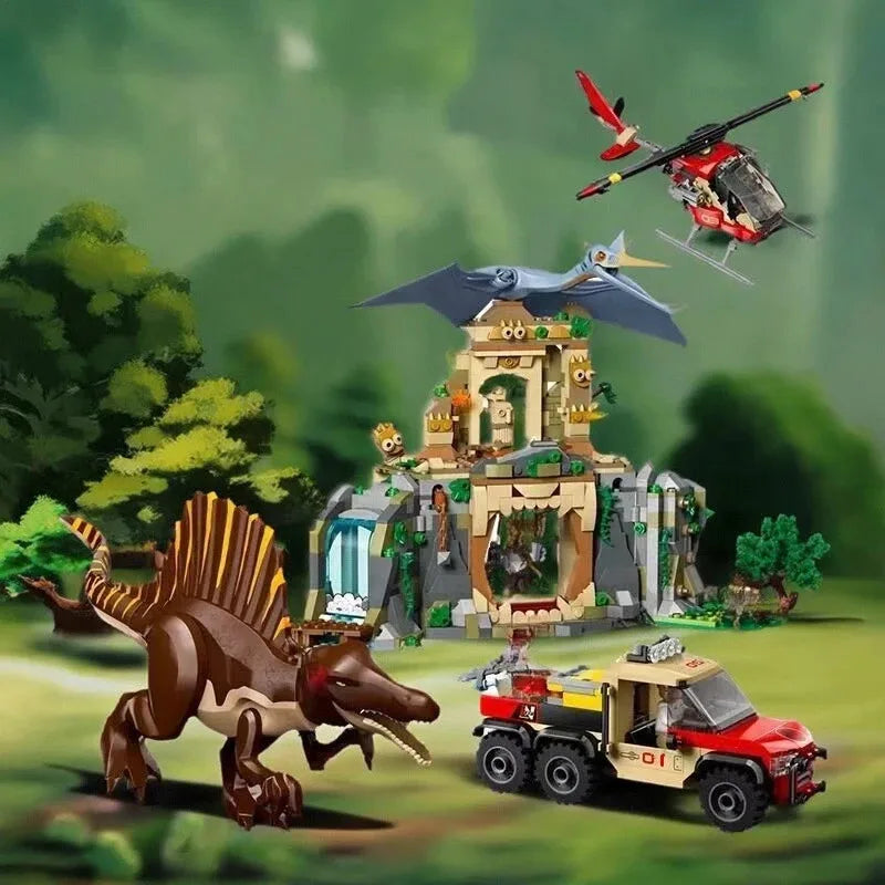 Dinosaur Air Mission Building Blocks Set Compatible MOC