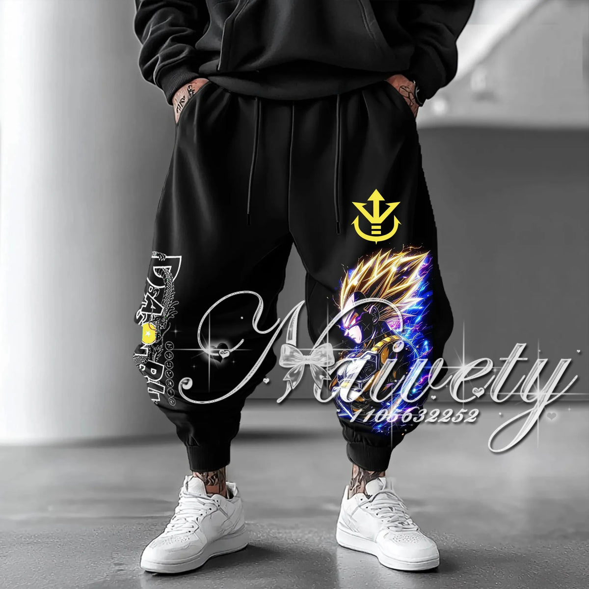 Dragon Ball Joggers | Goku Black Print | Quick Dry Fabric | Unisex Fit