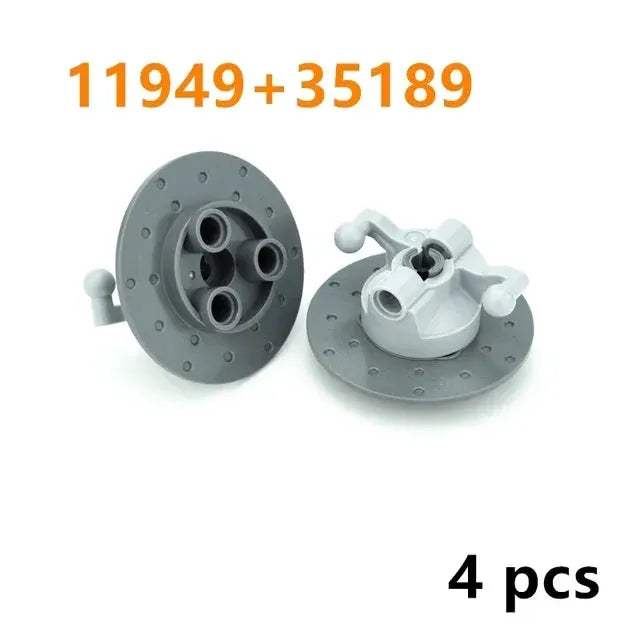 MOC Technical Tire Wheel Cross Hole Set Motorcycle Car Truck Wheels 44309 92402 32019 54120 11957 Construction Building Block - ToylandEU