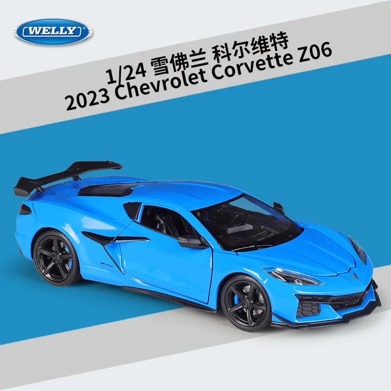 Diecast Car | Scale 1:24 Chevrolet Corvette Z06 | Welly Alloy Diecast