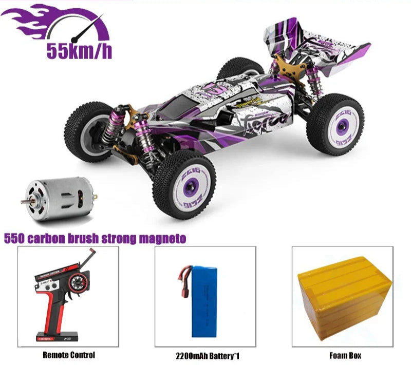 RC 124007 & 124019 High-Speed 1:12 Electric 4WD RC Racing Cars - 75KM/H & 55KM/H Drift Crawler with 3000mAh Battery