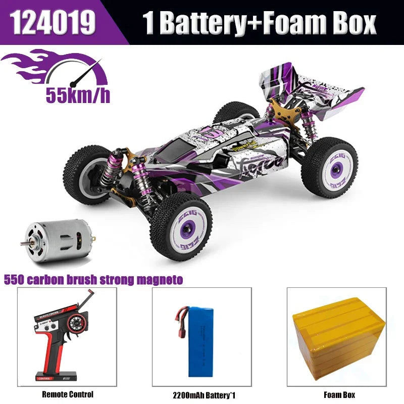 RC 1:12 Electric 4WD High-Speed RC Racing Cars - 75KM/H & 55KM/H Remote Control Drifters with 3000mAh Battery