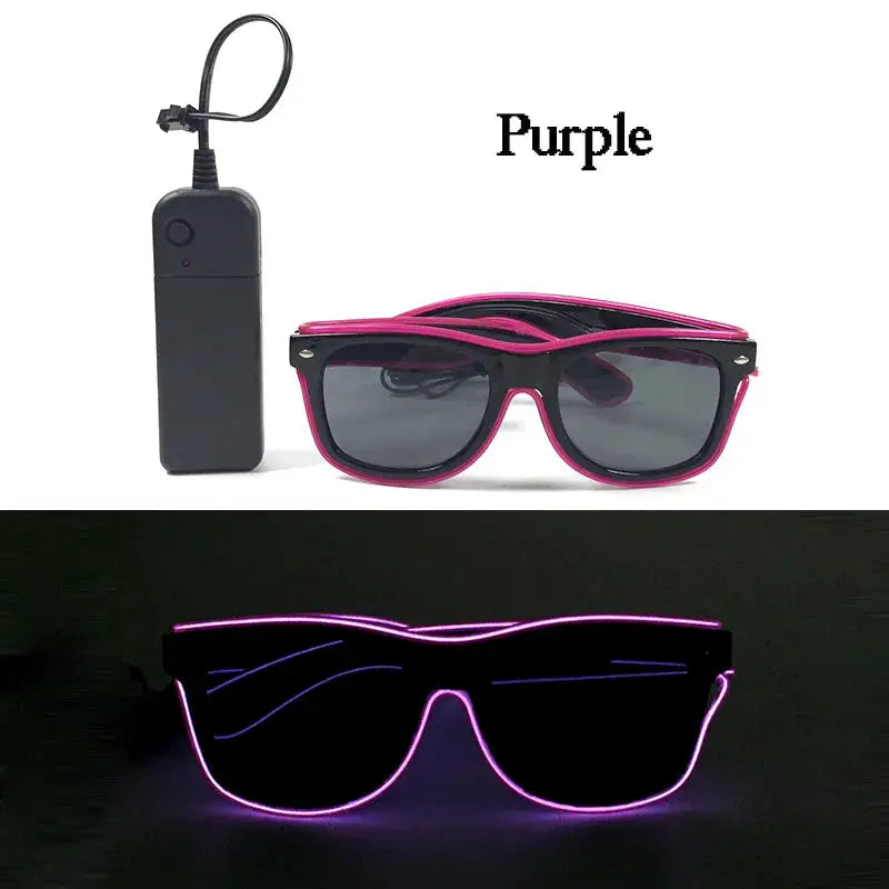 Led Luminous Glasses Bar Masquerade Concert Rave Goggles Rainbow Space Robot Futuristic Led DJ LIGHT Glasses Star Y2k Glasses - ToylandEU