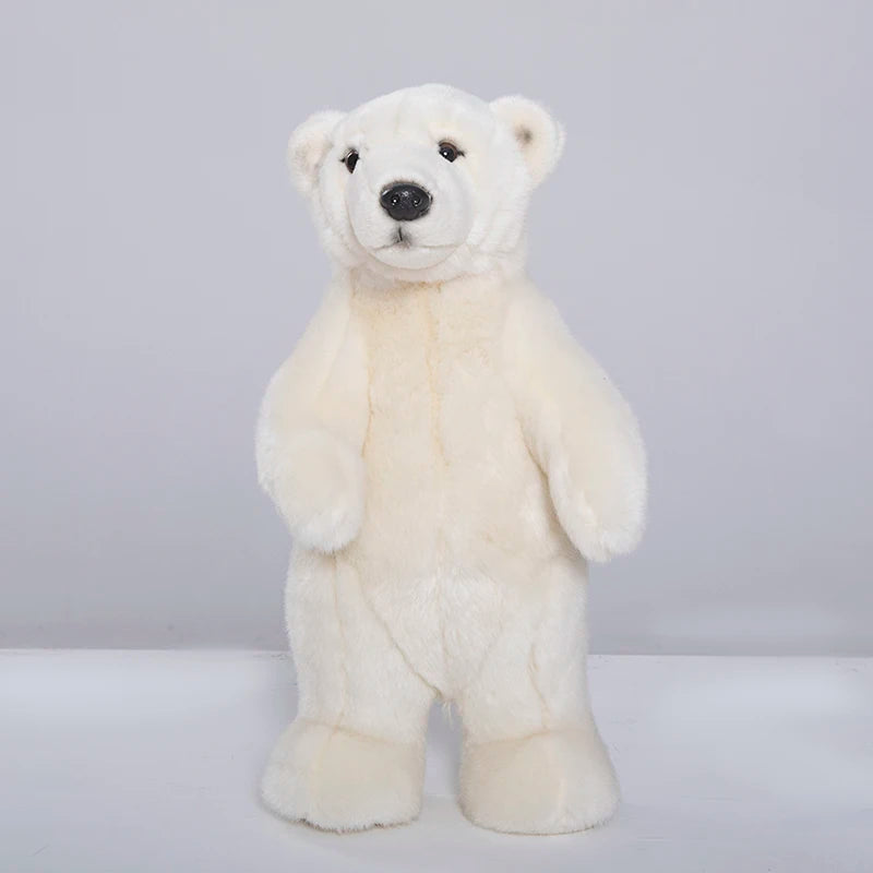 Lifelike Polar Bear Plush Toy Sea World Animal White Bear Dolls Room Toyland EU