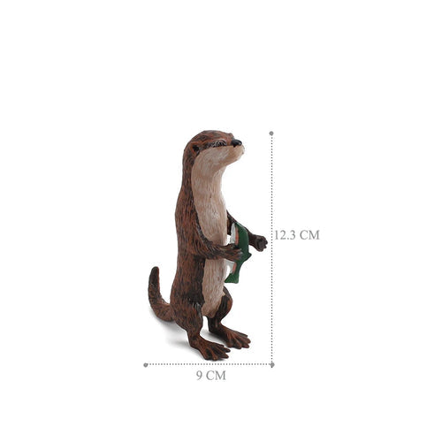 Hand-Painted Forest Animal Figures Set with Otters, Meerkat, and Beaver Model ToylandEU.com Toyland EU