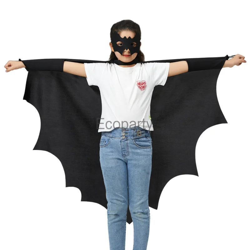 Kids Bat Costume Set - Halloween Cape & Mask for Spooky Fun