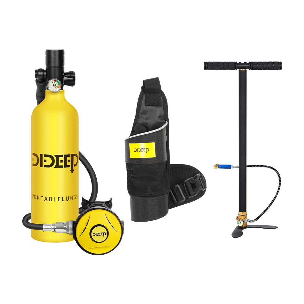 Scuba Diving Tank Set | 1L Tank | 3000 PSI | 10-20 Mins Underwater