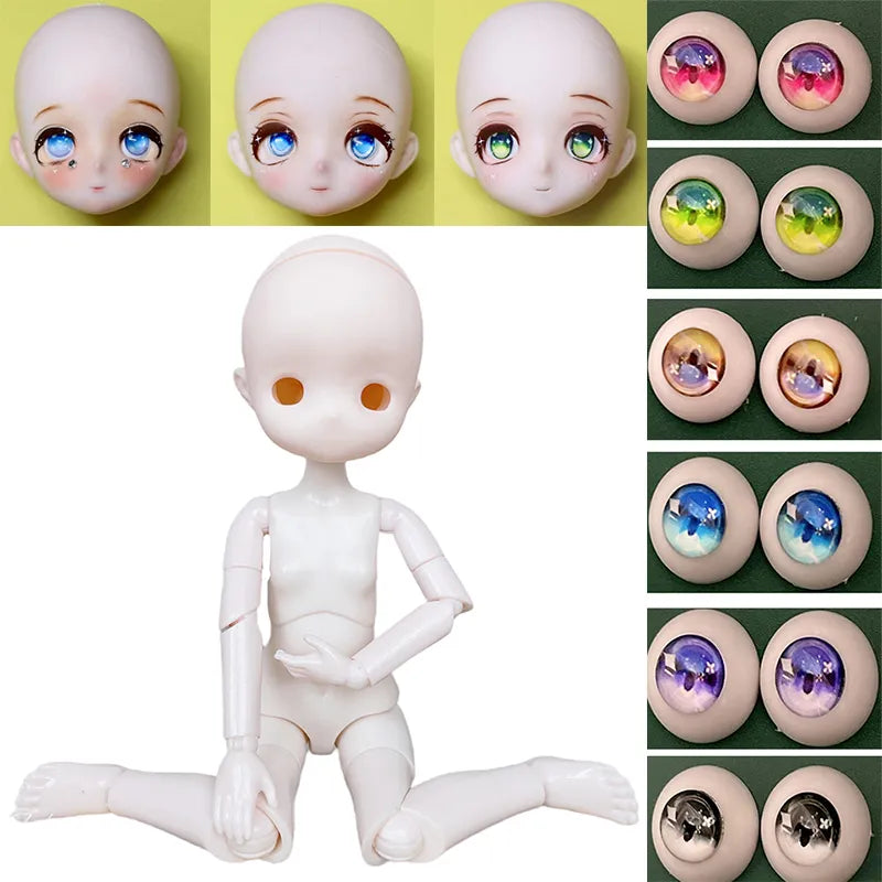 Anime Face Doll Head DIY 30cm Doll and Accessories Kit