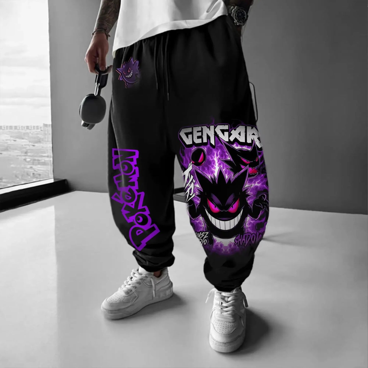 Pokemon Gengar Joggers | Cotton Fabric | Unisex | XS-XL