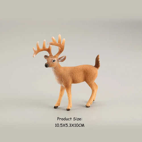 Forest Animal Action Figures Set - Moose, Elk, Reindeer, Alpaca, Sika Deer ToylandEU.com Toyland EU