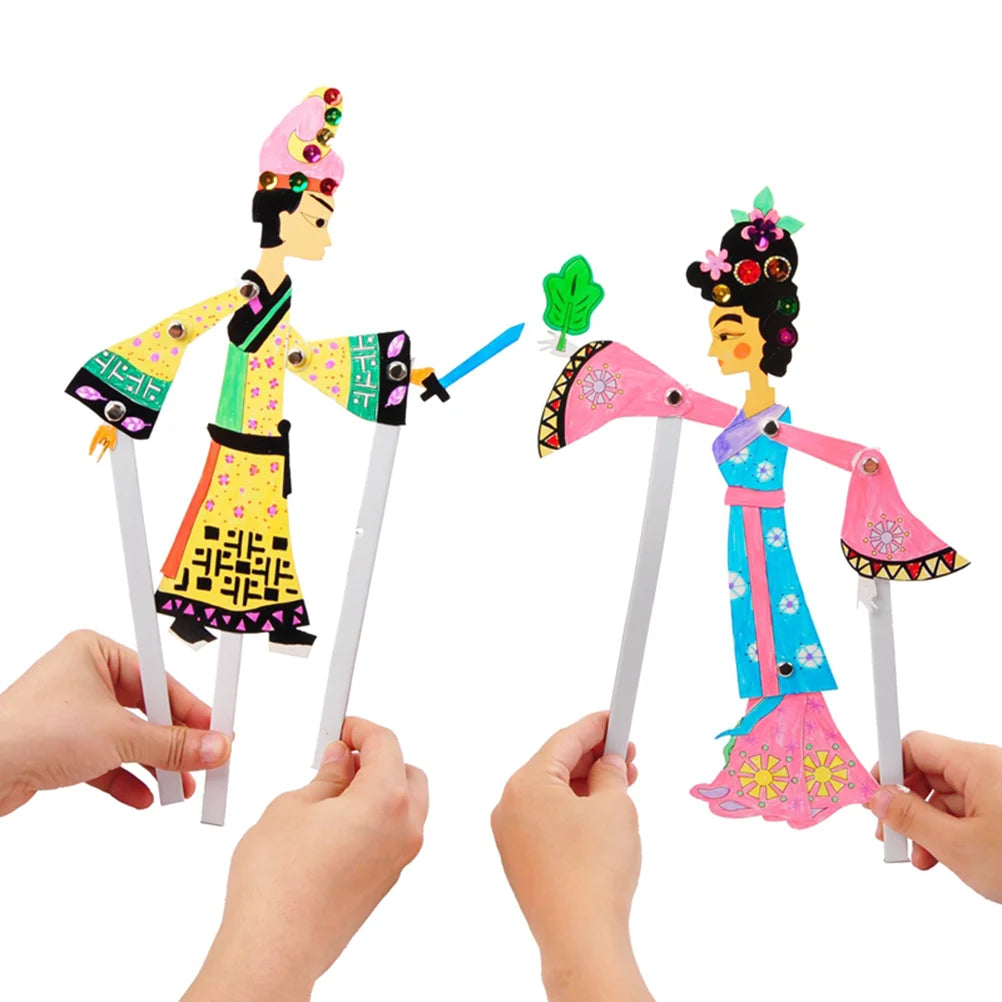 Chinese Shadow Puppetry Handmade Paper Theater for Kids - Traditional Puppet Toy