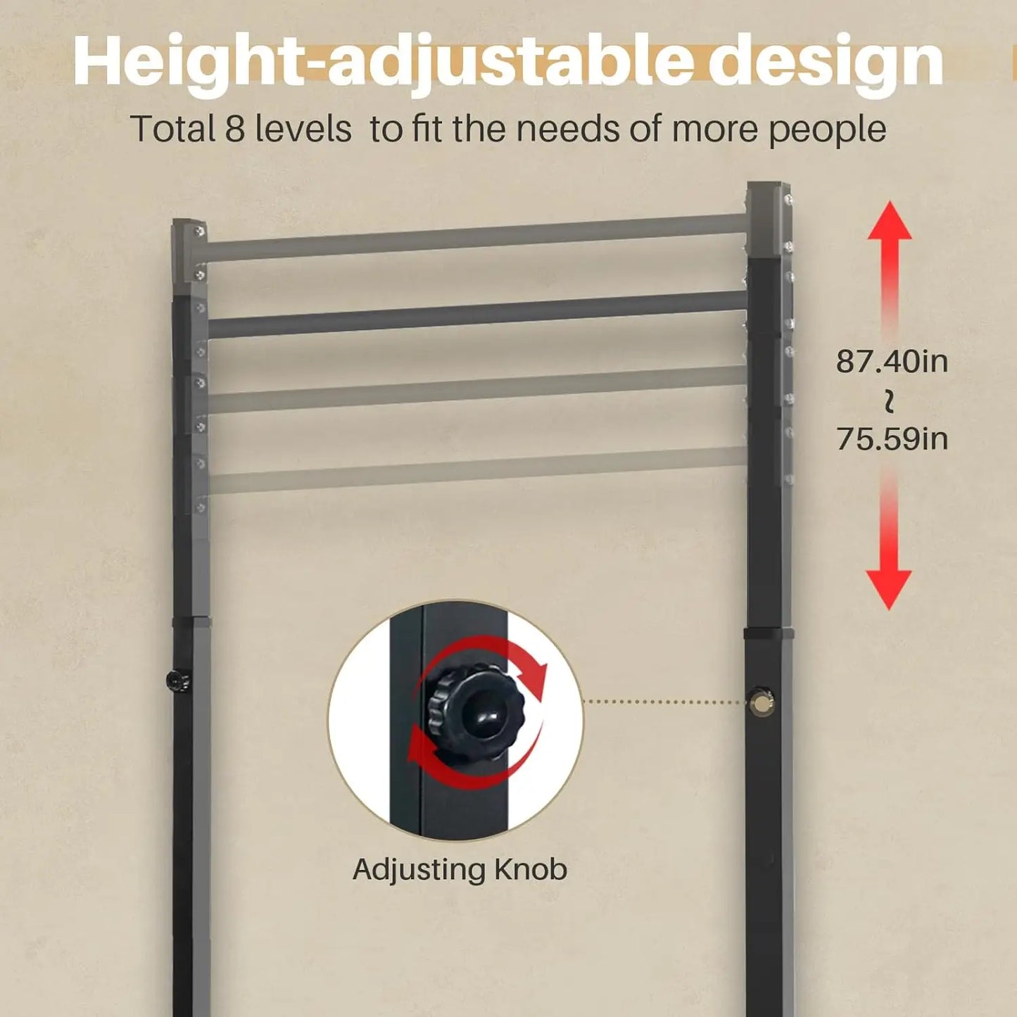 Heavy Duty Pull Up Tower Station With Rings 330LBS Capacity