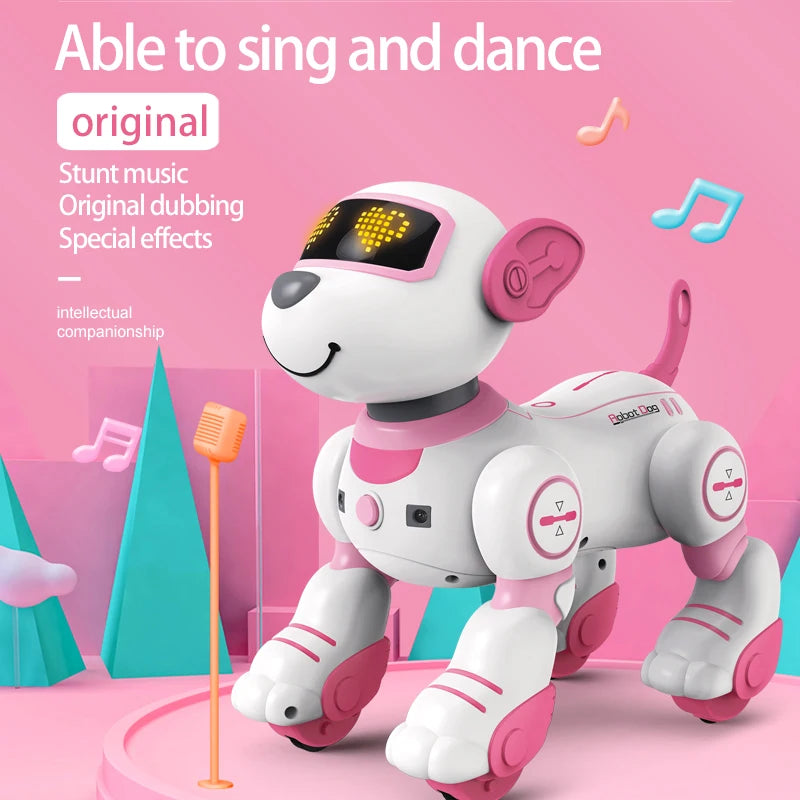 RC Robot Dog With Voice Remote Control Dancing Singing Toy