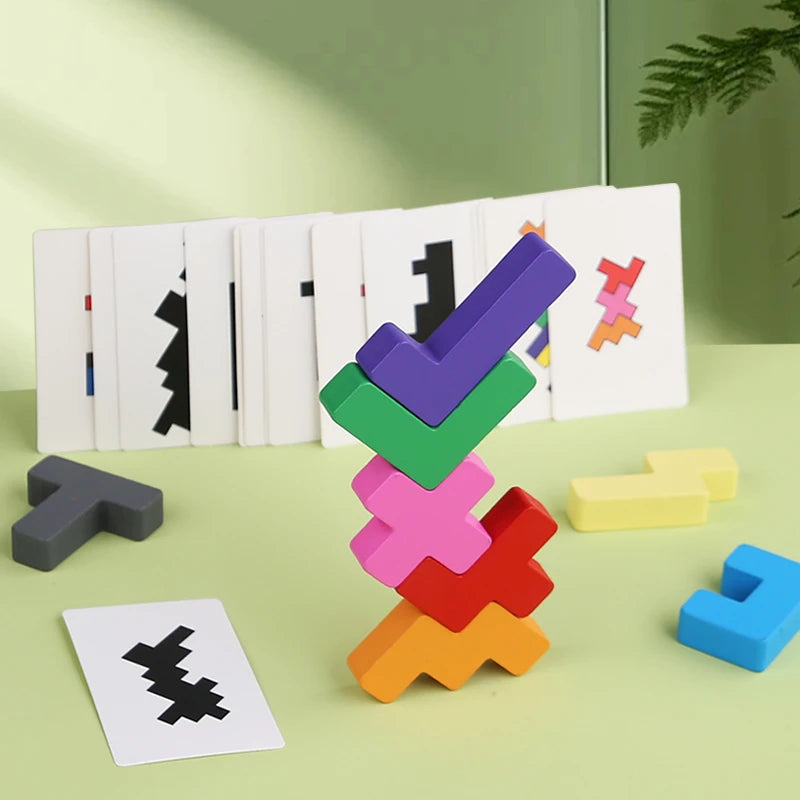 Wooden Shadow Matching Puzzle For Kids Develops Spatial Skills