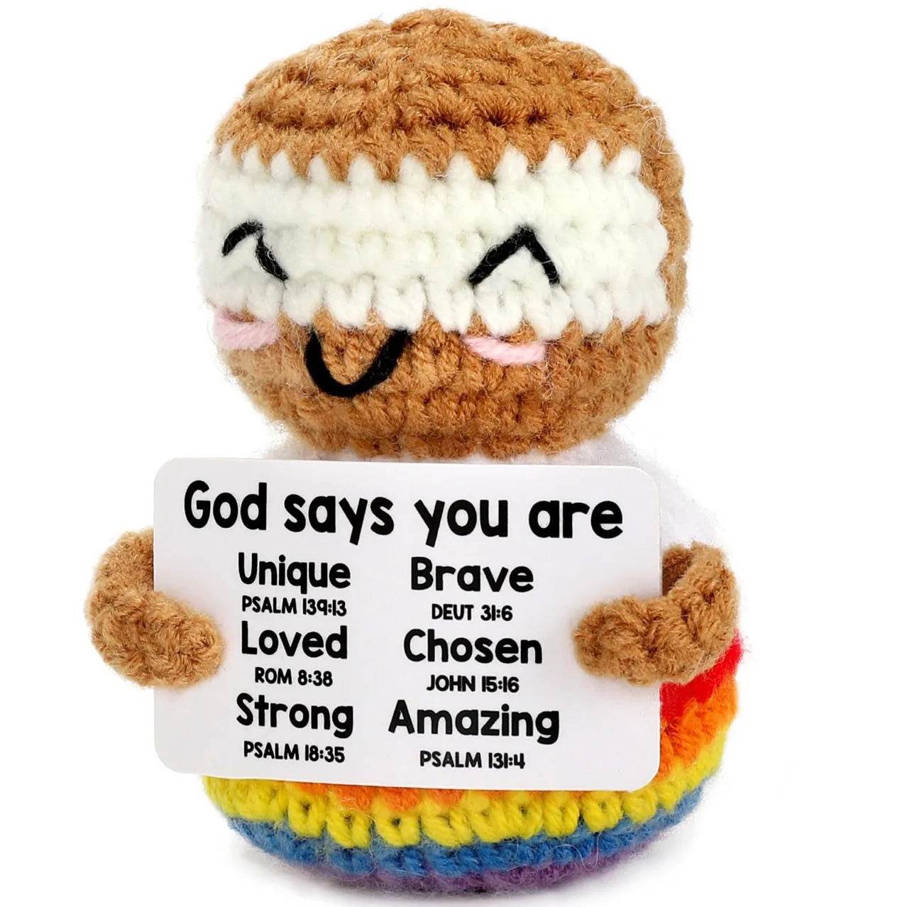 Funny Positive Crochet Dolls Emotional Support Gift for Mom Friend Home Party Office Desk Decoration - ToylandEU