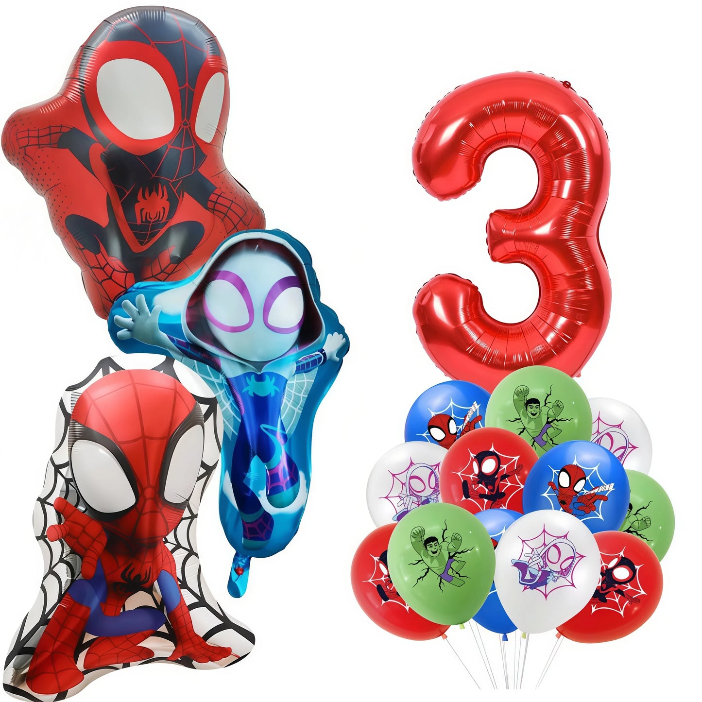 Spider Hero Party Decor | Plates Cups Banner | Balloon Party Favors | Set