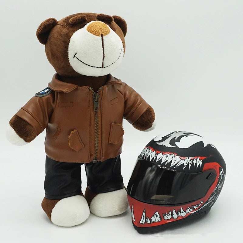 Kawaii 16cm helmet and 30cm teddy bear motorcycle decoration cute - ToylandEU