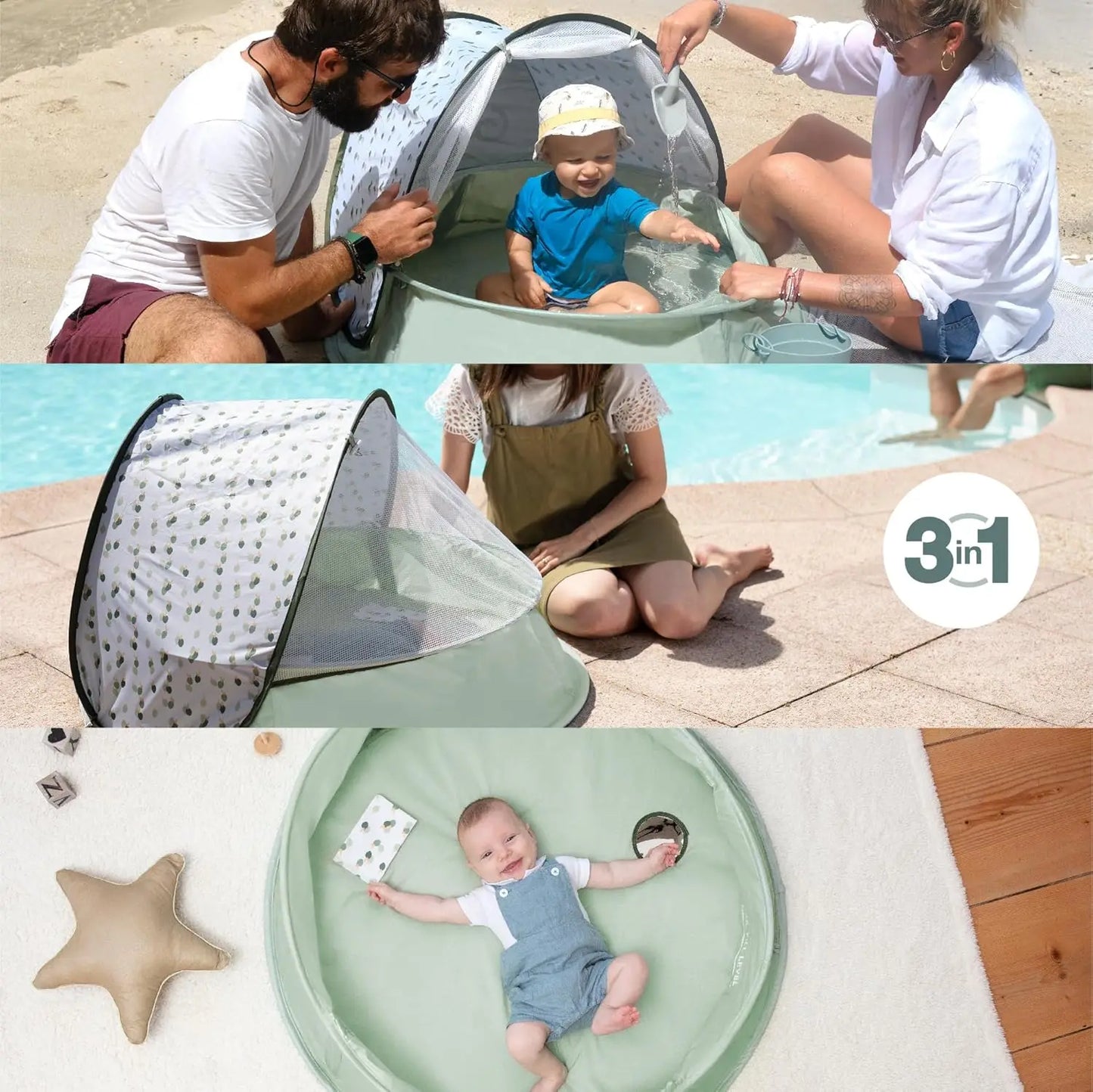 Outdoor Pop Up Tent With Mosquito Net Kiddie Pool Deluxe