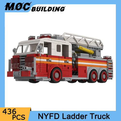 Rescue Ladder Truck - MOC Simulated City Fireman Vehicle ToylandEU.com Toyland EU