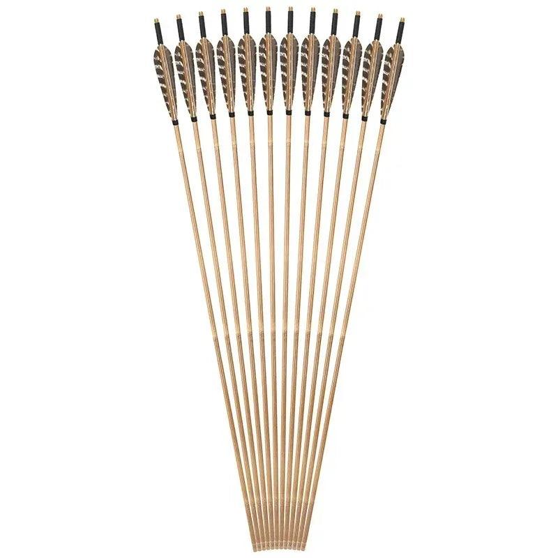 Bamboo Arrows | 33 Inch 12 Pack | Toylandeu™