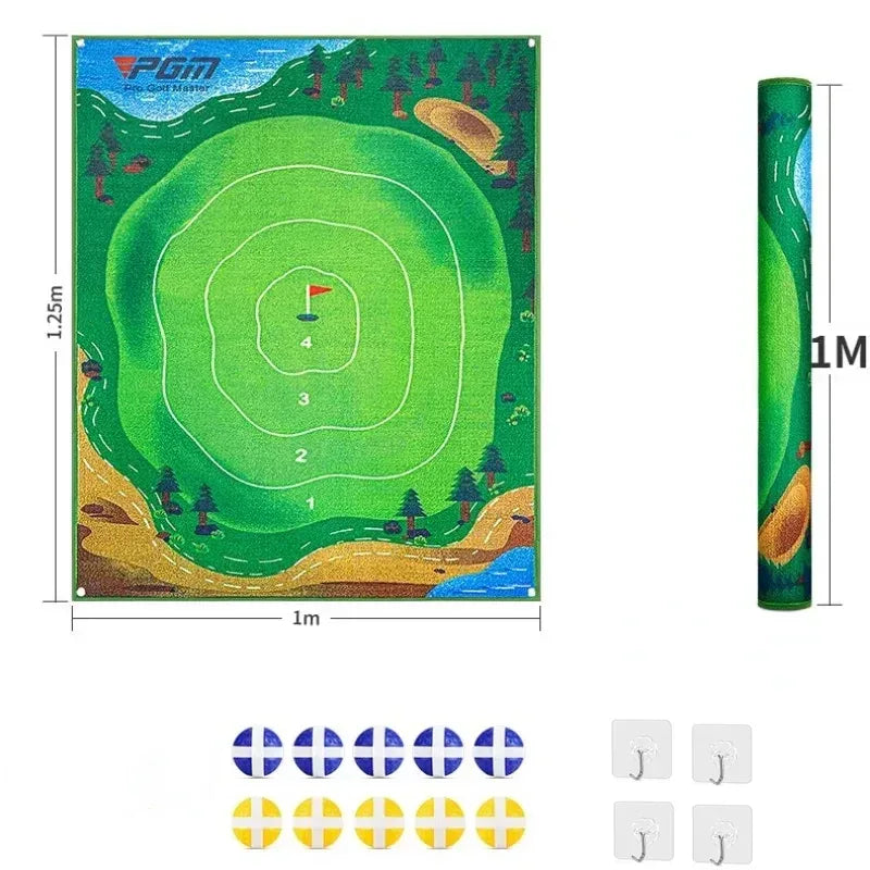 Indoor Mini Golf Mat With Suspended Dartboard Practice Aid - ToylandEU