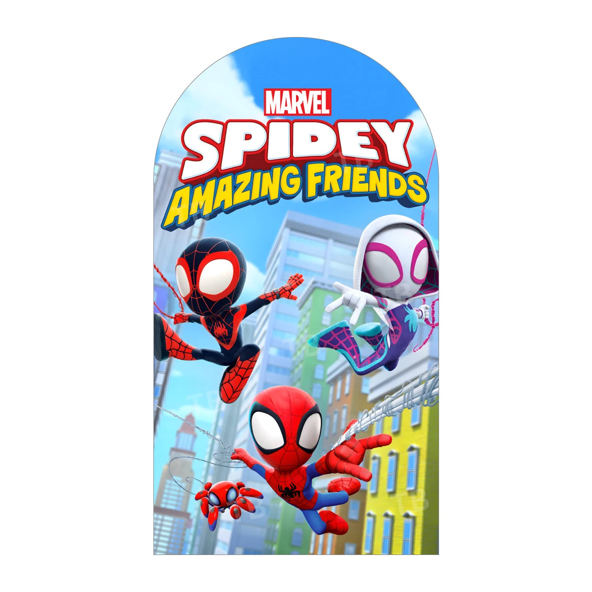 Photography Backdrop | Spider Man Theme | Polyester Fabric | Custom Name And Age