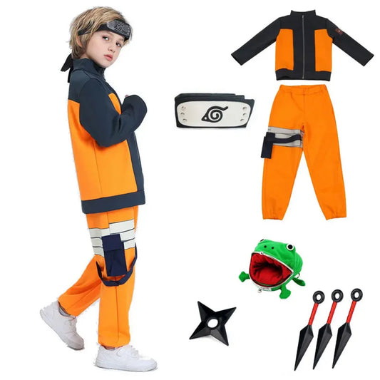 Uzumaki Akatsuki Kids Ninja Costume - Perfect for Cosplay & Halloween