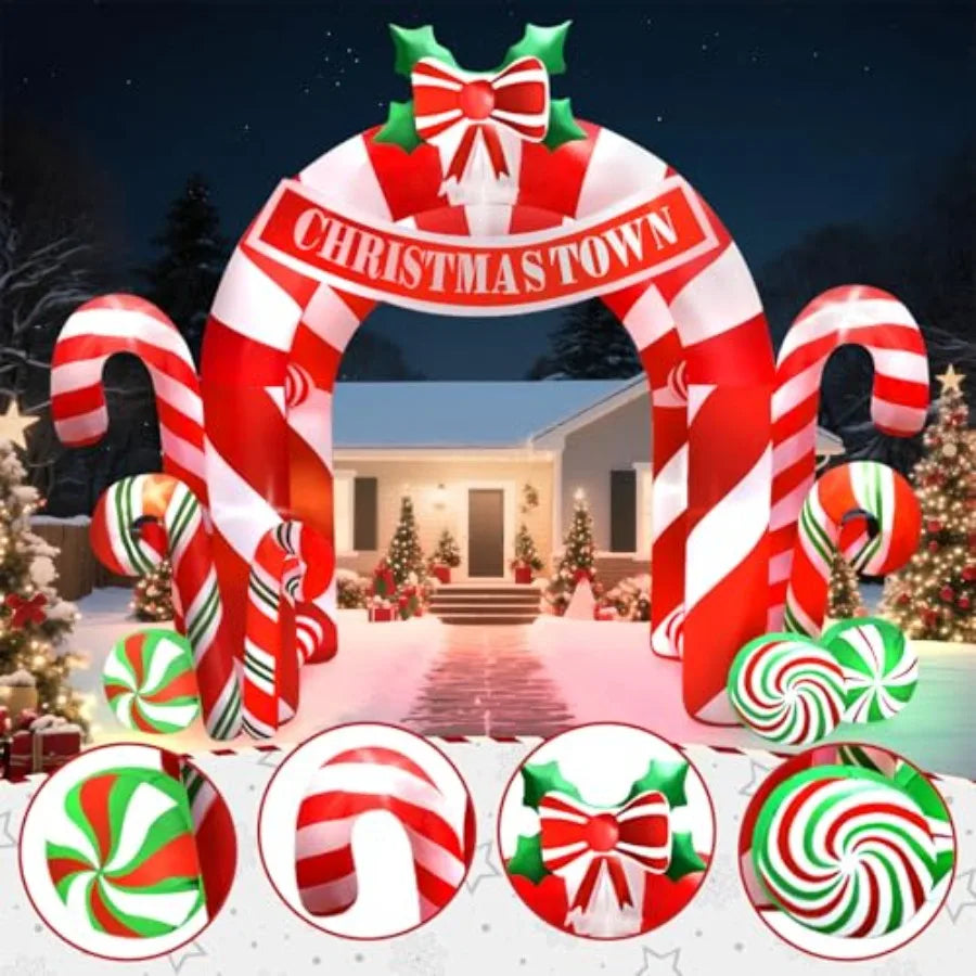 Christmas Inflatable Arch | 13 Ft Height | Heavy Duty Polyester | Outdoor Decor