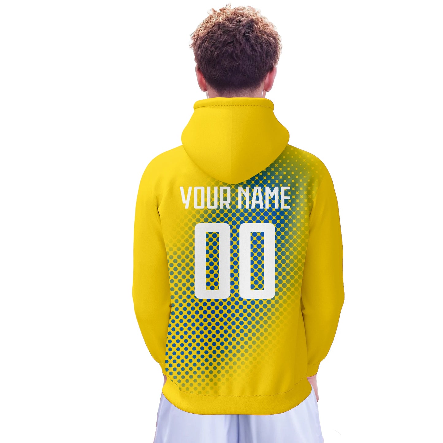 Personalized Ukraine Soccer Hoodies - Customizable Sweatshirt with Name & Number for Fans, Men, Women, and Youth