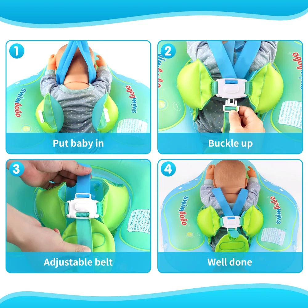 Swimbobo Inflatable Baby Pool Float - Safe Fun for Ages 0-6!