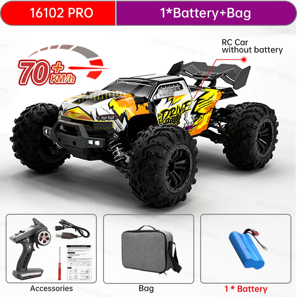 RC SG116 MAX 1:16 High-Speed 4WD RC Drift Racing Monster Truck - 70KM/H Off-Road Remote Control Car for Kids