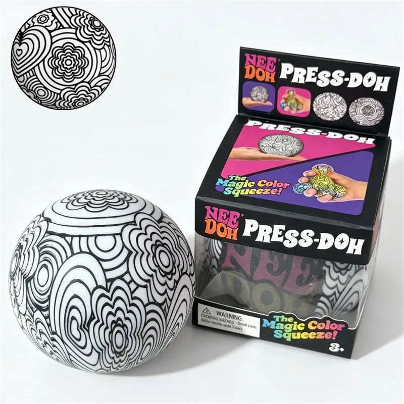 Color Changing Stress Ball | Soft Dough Fill | Non Toxic Safe | Ages 14 And Up