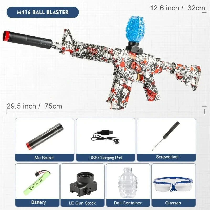 Electric Toy Gun | M416 Blaster Pistol | Camouflage Finish | One Size