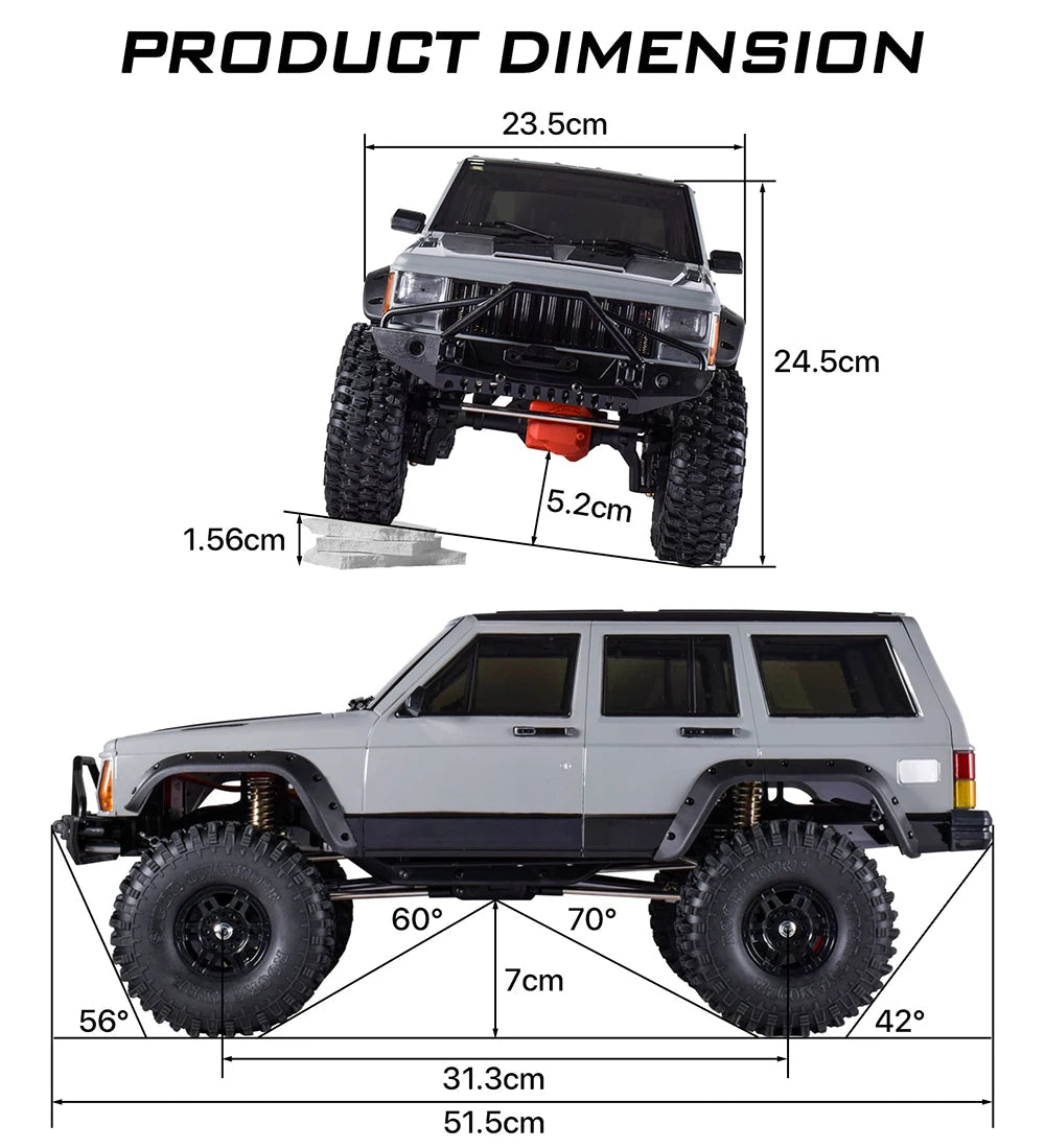 AUSTARHOBBY AX-8509 1/10 Cherokee Remote Control Car 4WD 2.4Ghz RC Toyland EU