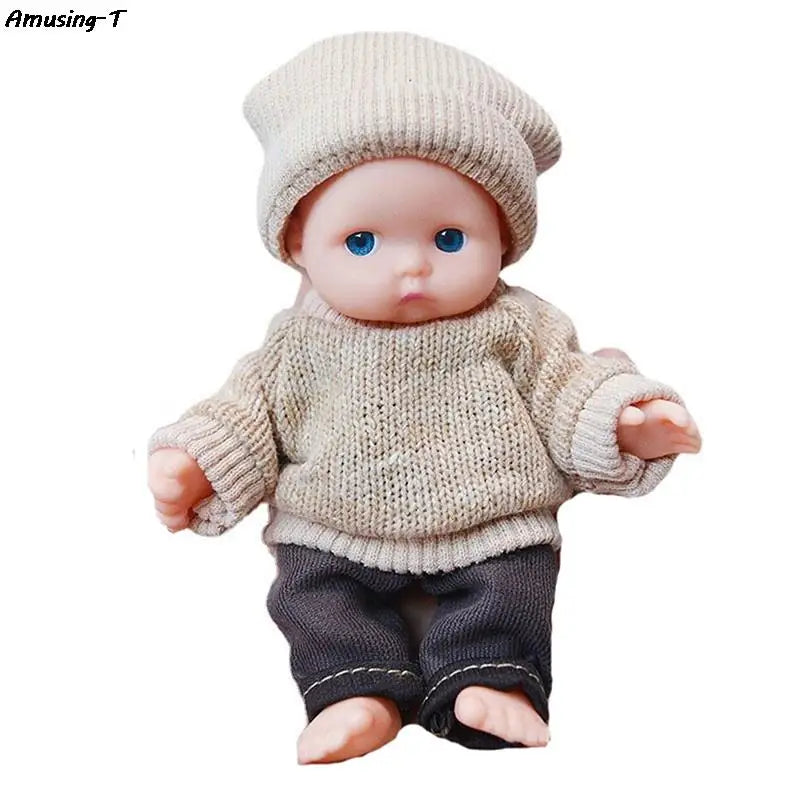 Mini Silicone Reborn Dolls 12cm Realistic Baby Doll Toy