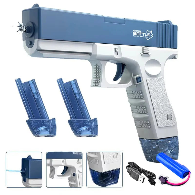 Water Gun Toy | Rechargeable Long-Range Blaster | Beach Pool | Ages 14 Up