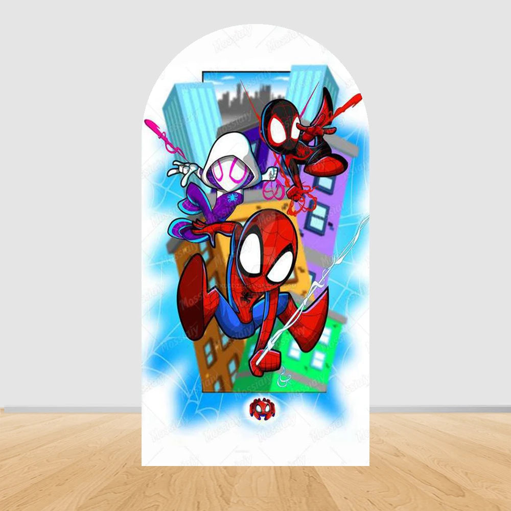 Arch Backdrop | Spider-Man Theme | Polyester | Customized