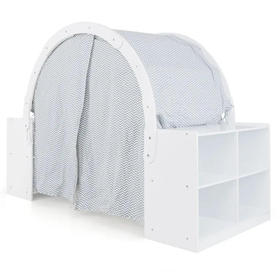 Durable Blue Outdoor Playhouse With 8 Cubbies For Kids