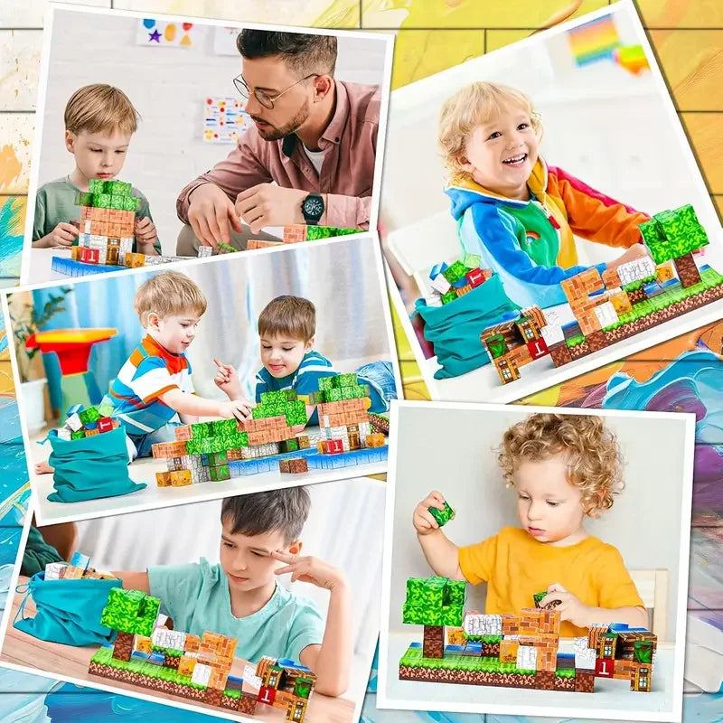 Magnetic Building Blocks | 50-500 Pcs | Six-Sided Magnetic Design | Ages 7-18+